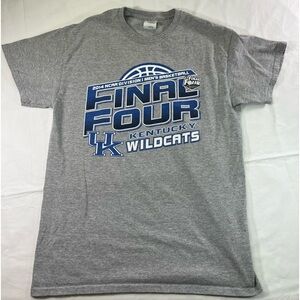 Kentucky Wildcats Basketball 2014 Final Four NCAA T Shirt Mens M Gray/blue